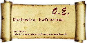 Osztovics Eufrozina névjegykártya